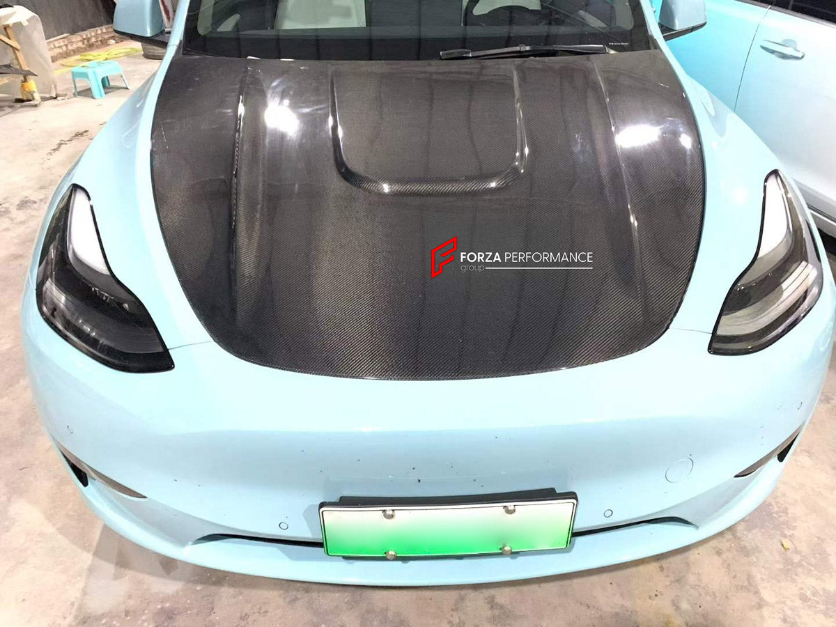 CARBON HOOD BONNET for TESLA MODEL Y 2020 - 2025

Set includes:
Hood Bonnet

Material: Carbon

NOTE: Professional installation is required.