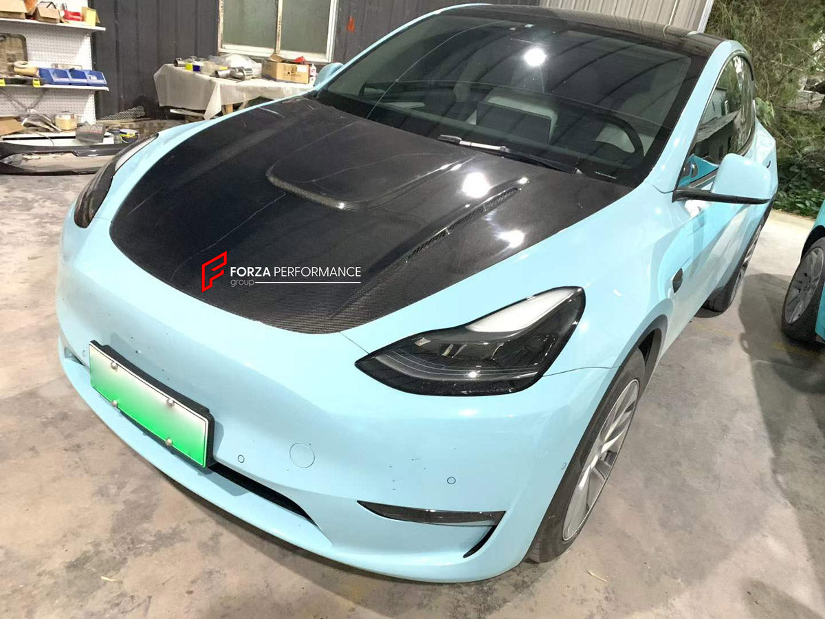 CARBON HOOD BONNET for TESLA MODEL Y 2020 - 2025

Set includes:
Hood Bonnet

Material: Carbon

NOTE: Professional installation is required.