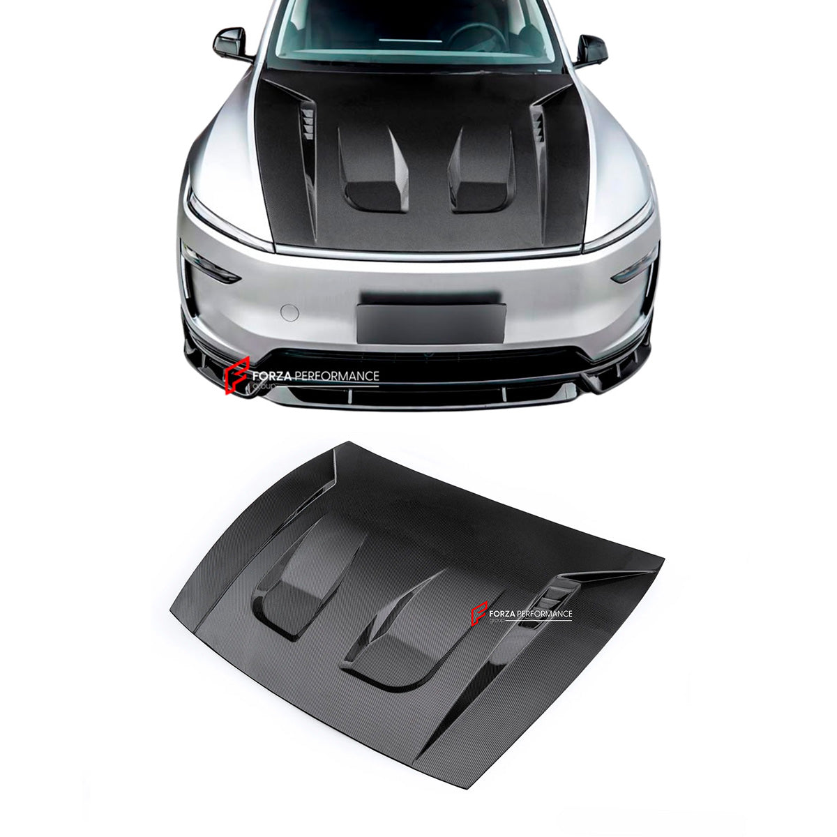 CARBON HOOD BONNET for TESLA MODEL Y JUNIPER 2025+

Set includes:

Hood / Bonnet

Material: Carbon fiber or Fiberglass

Note: Professional installation is required