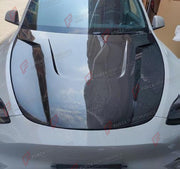 CARBON HOOD COVER SINGLE SIDED for TESLA MODEL Y 2020 - 2025
Set includes:

Hood Cover (single sided)
Material: Carbon + FRP

NOTE: Professional installation is required.