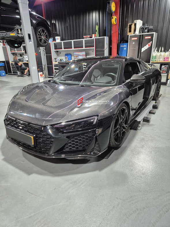 CARBON HOOD for AUDI R8 4S 2015-2018 4S FACELIFT 2019+ 

Set includes:

Hood

Material: Carbon Fiber

Note: Professional installation is required.