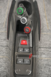 CARBON INTERIOR KIT for FERRARI 488 PISTA 2018 - 2020

Set includes:
Center Console Assembly
Gear Shift Panel
Knee Pads
Interior Door Panels

Material: Carbon

NOTE: Professional installation is required.