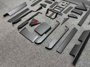 CARBON INTERIOR KIT for TESLA CYBERTRUCK 2023+

Set includes:

Dashboard Trim
Central Console Trim
Door Sills
Door Trims

Material: Carbon

NOTE: Professional installation is required.