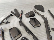 CARBON INTERIOR TRIM KIT COVERS for LAMBORGHINI HURACAN LP580 LP610 LP640 EVO 2014+  Set includes:  Dashboard Trim Cover Center Console Trim Cover Air Conditioning Covers Door Sills Shift Paddles