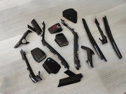 CARBON INTERIOR TRIM KIT COVERS for LAMBORGHINI HURACAN LP580 LP610 LP640 EVO 2014+  Set includes:  Dashboard Trim Cover Center Console Trim Cover Air Conditioning Covers Door Sills Shift Paddles