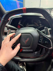 CARBON INTERIOR TRIM KIT for CHEVROLET CORVETTE C8 STINGRAY Z06 E RAY 2020+ Forza Performance Custom fit
Set includes:

Door Trim Panels
Door Window Switch Panels
Door Pull Handle Trims
Steering Wheel Trim
Center Console Trim
Rear Bulkhead Trim
Material: Carbon

NOTE: Professional installation is required.