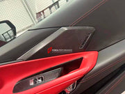CARBON INTERIOR TRIM KIT for CHEVROLET CORVETTE C8 STINGRAY Z06 E RAY 2020+ Forza Performance Custom fit
Set includes:

Door Trim Panels
Door Window Switch Panels
Door Pull Handle Trims
Steering Wheel Trim
Center Console Trim
Rear Bulkhead Trim
Material: Carbon

NOTE: Professional installation is required.