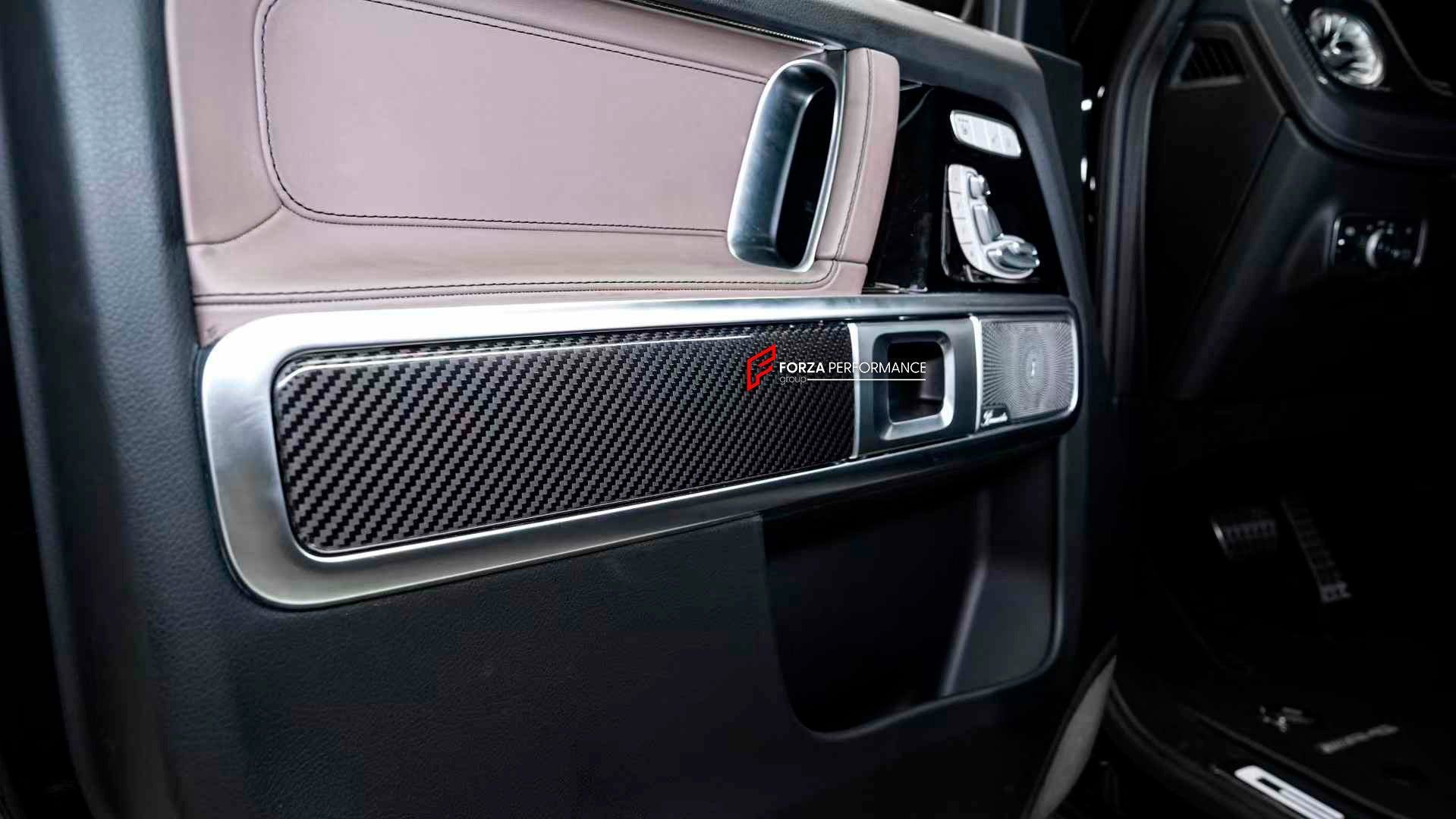 CARBON INTERIOR TRIM KIT for MERCEDES-BENZ G-CLASS G63 W465 2024+

Set includes:

Dashboard Trims
Center Console Trims

Material: Carbon Fiber

NOTE: Professional installation is required.