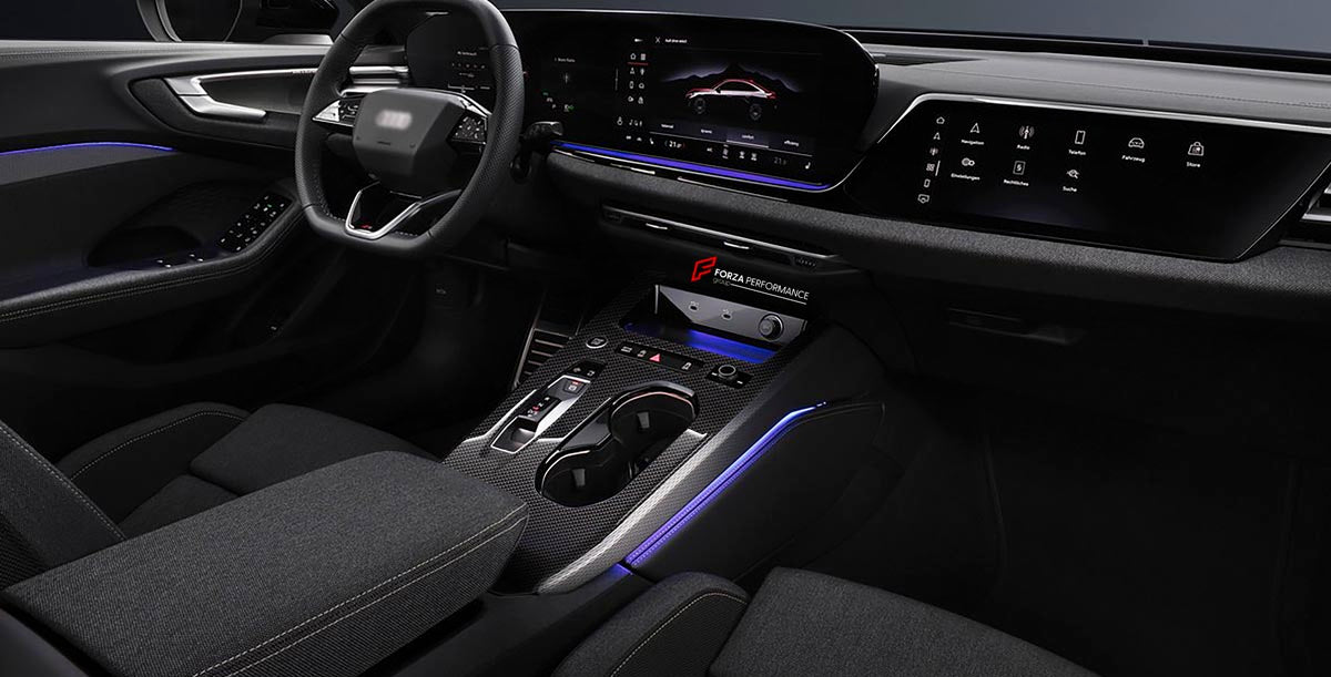 Carbon Interiors for AUDI A5 S5 B10 2024+
Set includes:

One set of Interiors
Material: Carbon

NOTE: Professional installation is required.