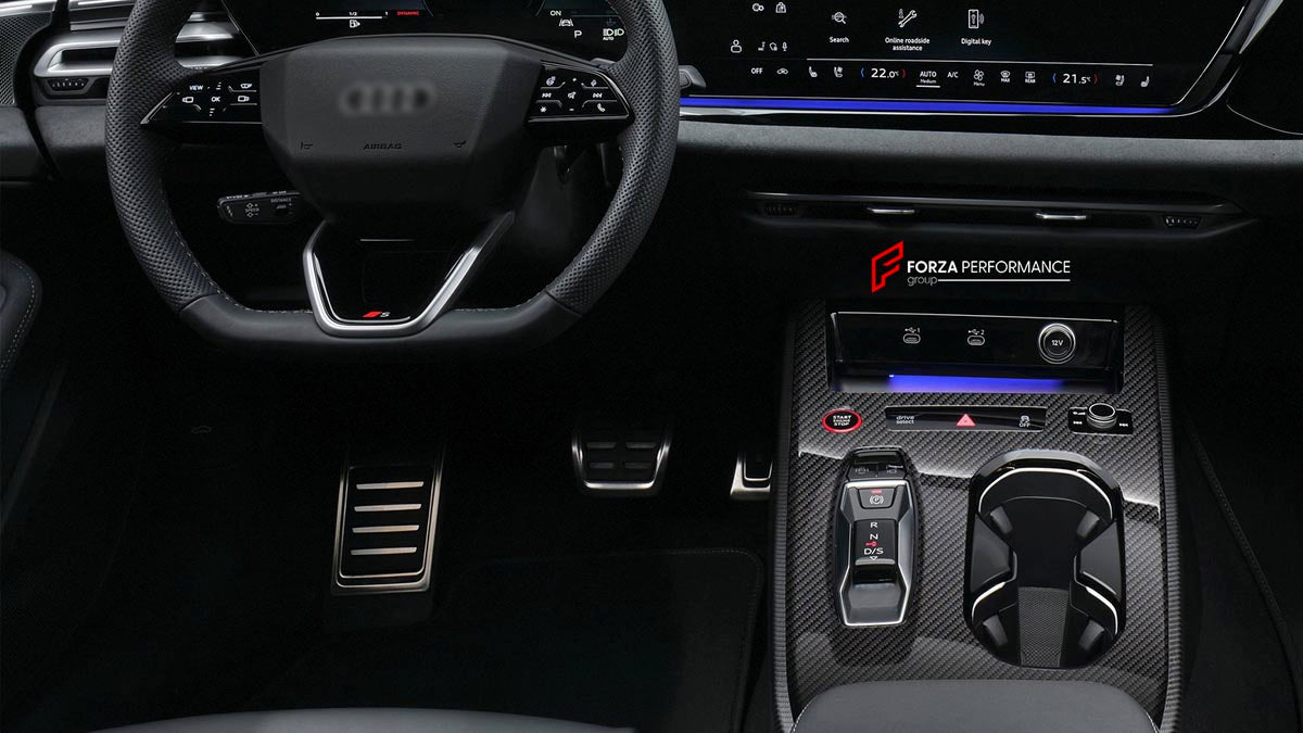 Carbon Interiors for AUDI A5 S5 B10 2024+
Set includes:

One set of Interiors
Material: Carbon

NOTE: Professional installation is required.