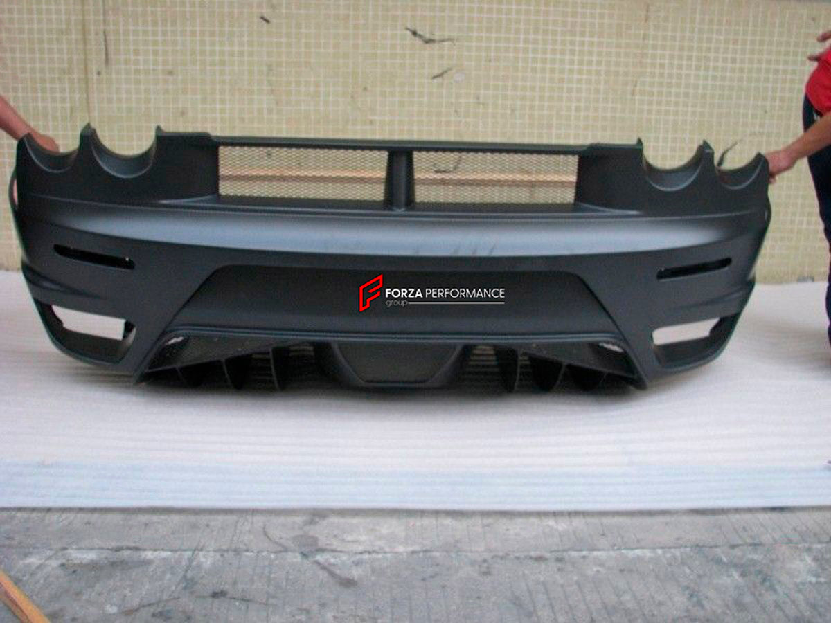 Carbon Rear Bumper for Ferrari F430
Set includes:

Rear Bumper
Material: Carbon

NOTE: Professional installation is required.