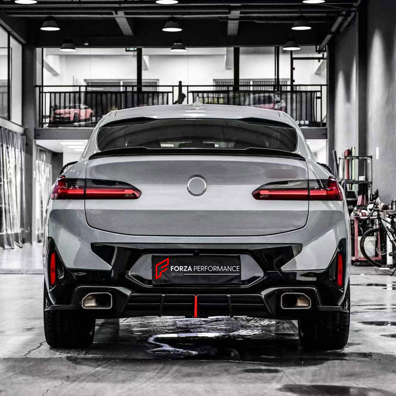 CARBON REAR DIFFUSER AND REAR BUMPER FINS for BMW X4 G02 LCI 2021+