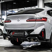 CARBON REAR DIFFUSER AND REAR BUMPER FINS for BMW X4 G02 LCI 2021+

Set includes:
Rear Bumper Fins
Rear Diffuser

Material: Carbon

NOTE: Professional installation is required.