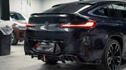 CARBON REAR DIFFUSER AND REAR BUMPER FINS for BMW X4 G02 LCI 2021+

Set includes:
Rear Bumper Fins
Rear Diffuser

Material: Carbon

NOTE: Professional installation is required.