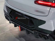 CARBON REAR DIFFUSER AND REAR BUMPER FINS for BMW X4 G02 LCI 2021+

Set includes:
Rear Bumper Fins
Rear Diffuser

Material: Carbon

NOTE: Professional installation is required.