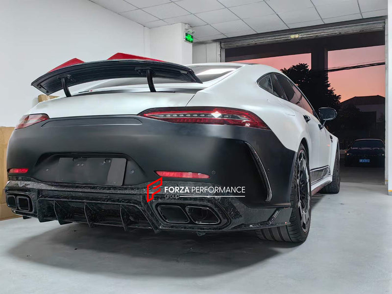 CARBON REAR BUMPER DIFFUSER and SPOILER for MERCEDES-BENZ AMG GT X290 2019+