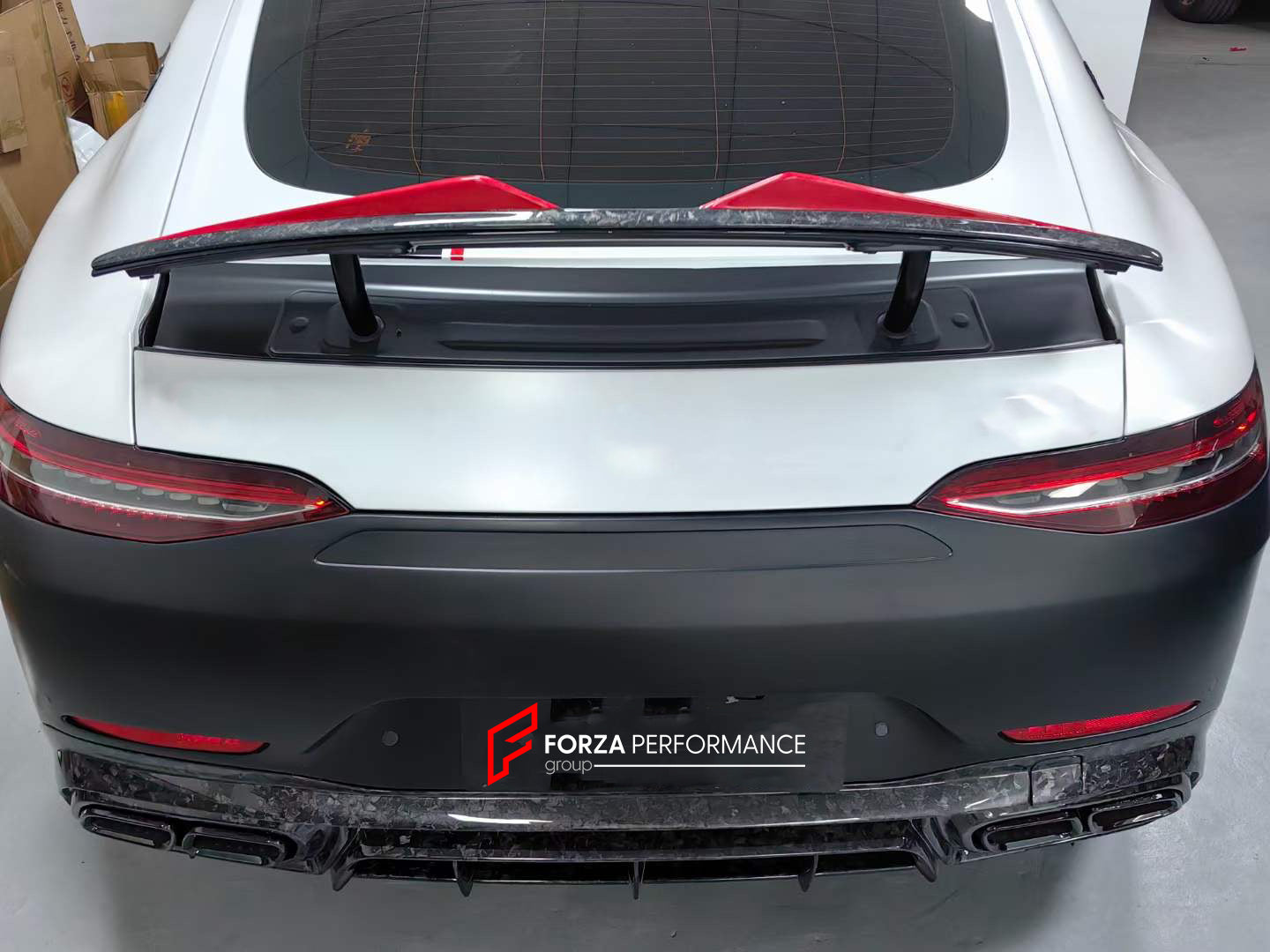 CARBON REAR DIFFUSER AND SPOILER for MERCEDES-BENZ AMG GT X290  Set includes:  Rear Diffuser Rear Spoiler