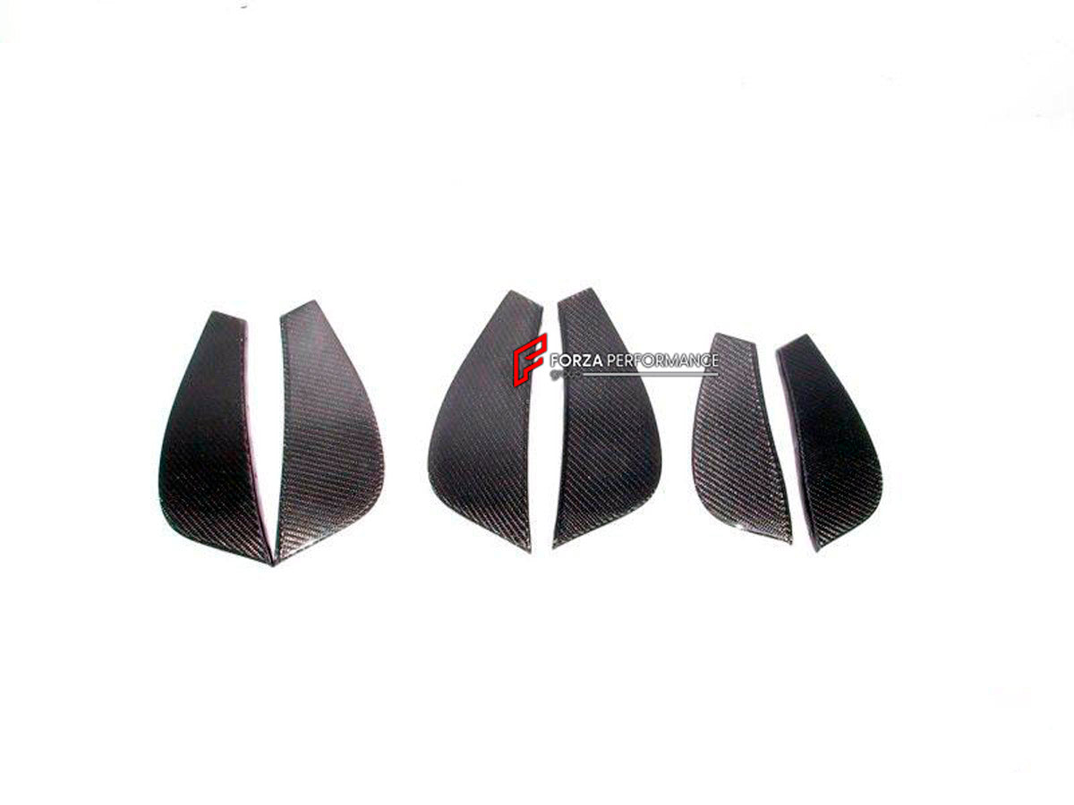 Carbon Rear Diffuser Fins for Ferrari 458 Italia Spider OEM002D
Set includes:

Rear Diffuser Fins
Material: Carbon

NOTE: Professional installation is required.