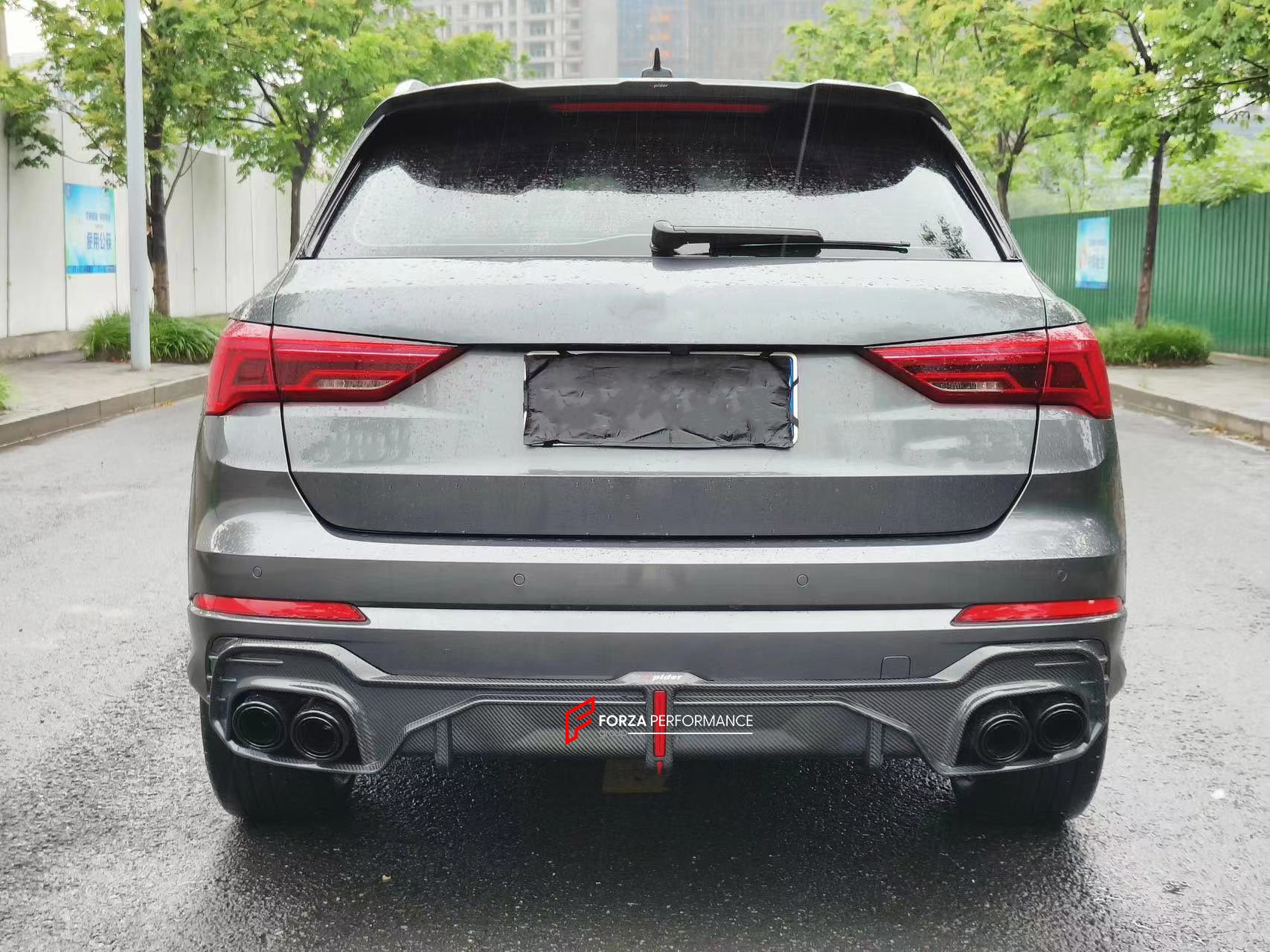 CARBON REAR DIFFUSER FOR AUDI Q3 SQ3 RSQ3 F3