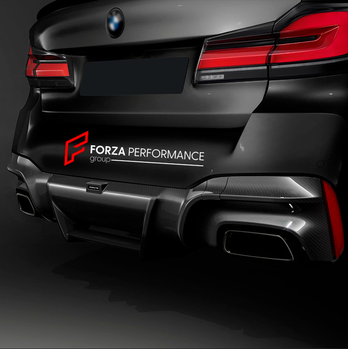 Carbon Rear Diffuser for BMW 5 SERIES G30 LCI 530i 530e 540i M550i xDrive 2018 - 2023
Set includes:

Rear Diffuser
Material: Carbon

NOTE: Professional installation is required.