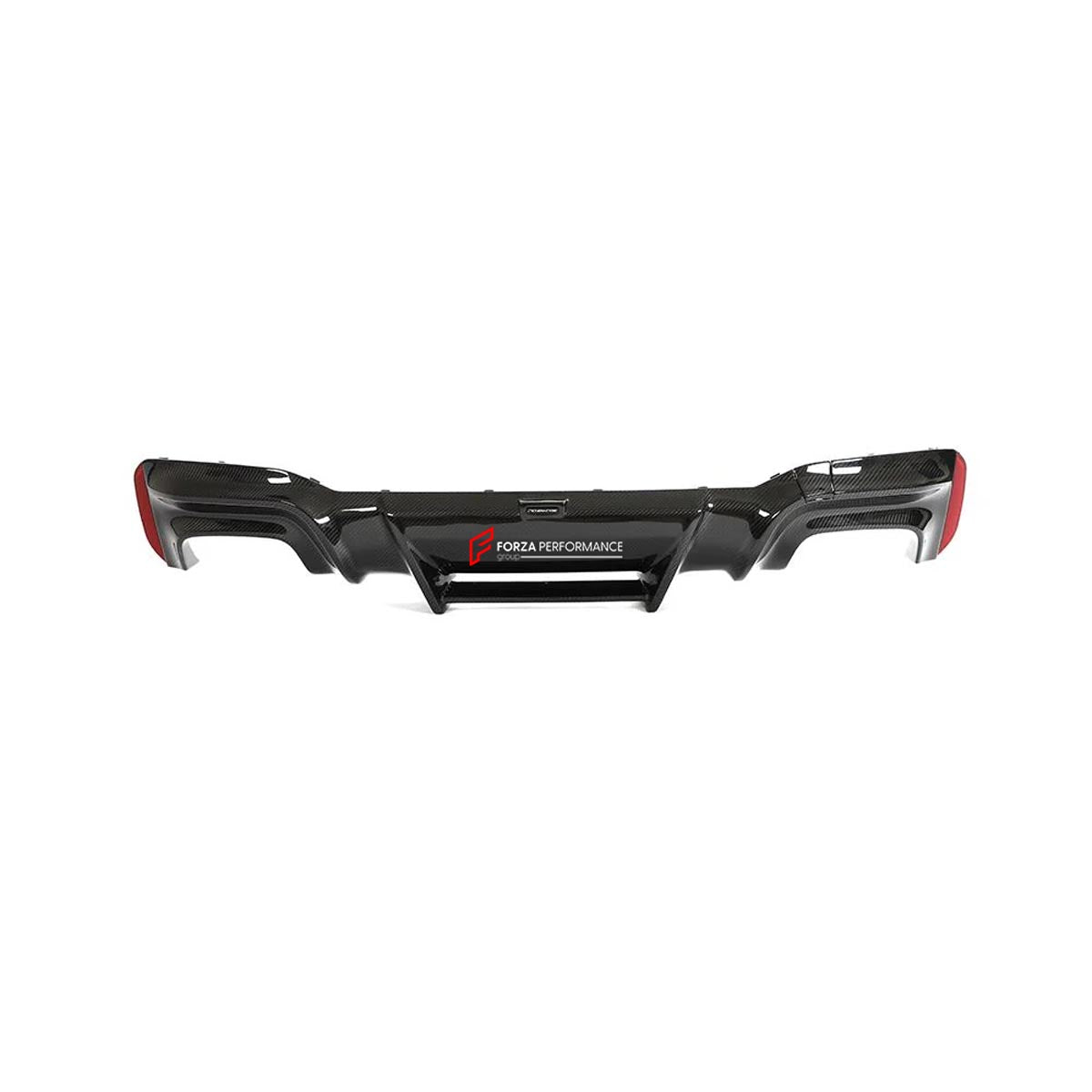 Carbon Rear Diffuser for BMW 5 SERIES G30 LCI 530i 530e 540i M550i xDrive 2018 - 2023
Set includes:

Rear Diffuser
Material: Carbon

NOTE: Professional installation is required.