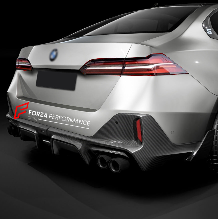 Carbon Rear Diffuser for BMW 5 SERIES G60 G30 2017+
Set includes:

Rear Diffuser
Material: Carbon

NOTE: Professional installation is required.