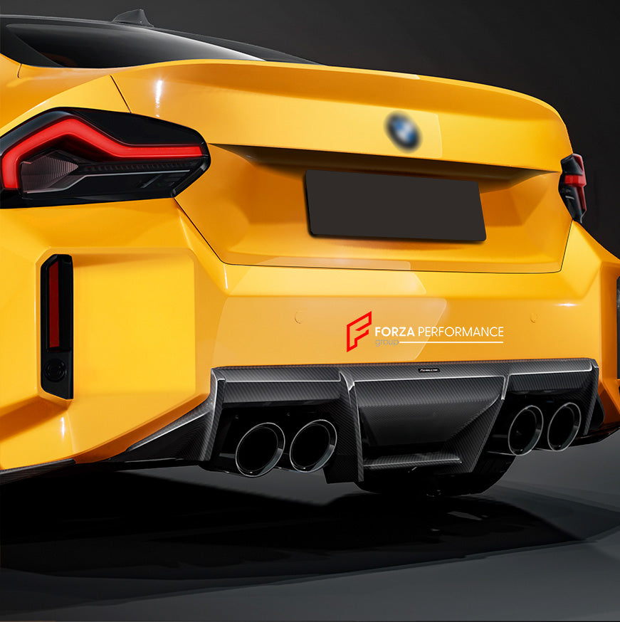 Carbon Rear Diffuser for BMW M2 G87 2023+
Set includes:

Rear Diffuser
Material: Carbon

NOTE: Professional installation is required.
