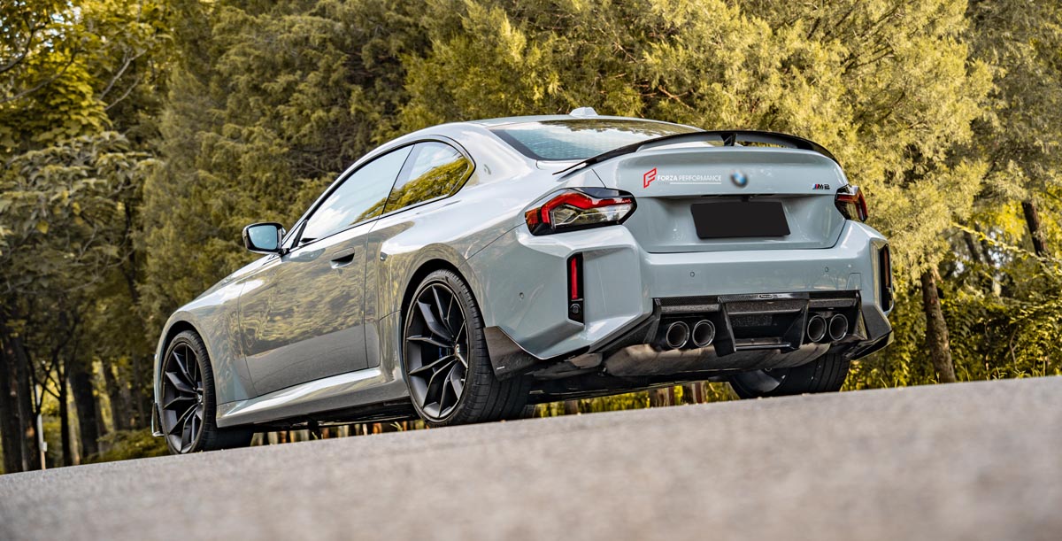 Carbon Rear Diffuser for BMW M2 G87 2023+
Set includes:

Rear Diffuser
Material: Carbon

NOTE: Professional installation is required.