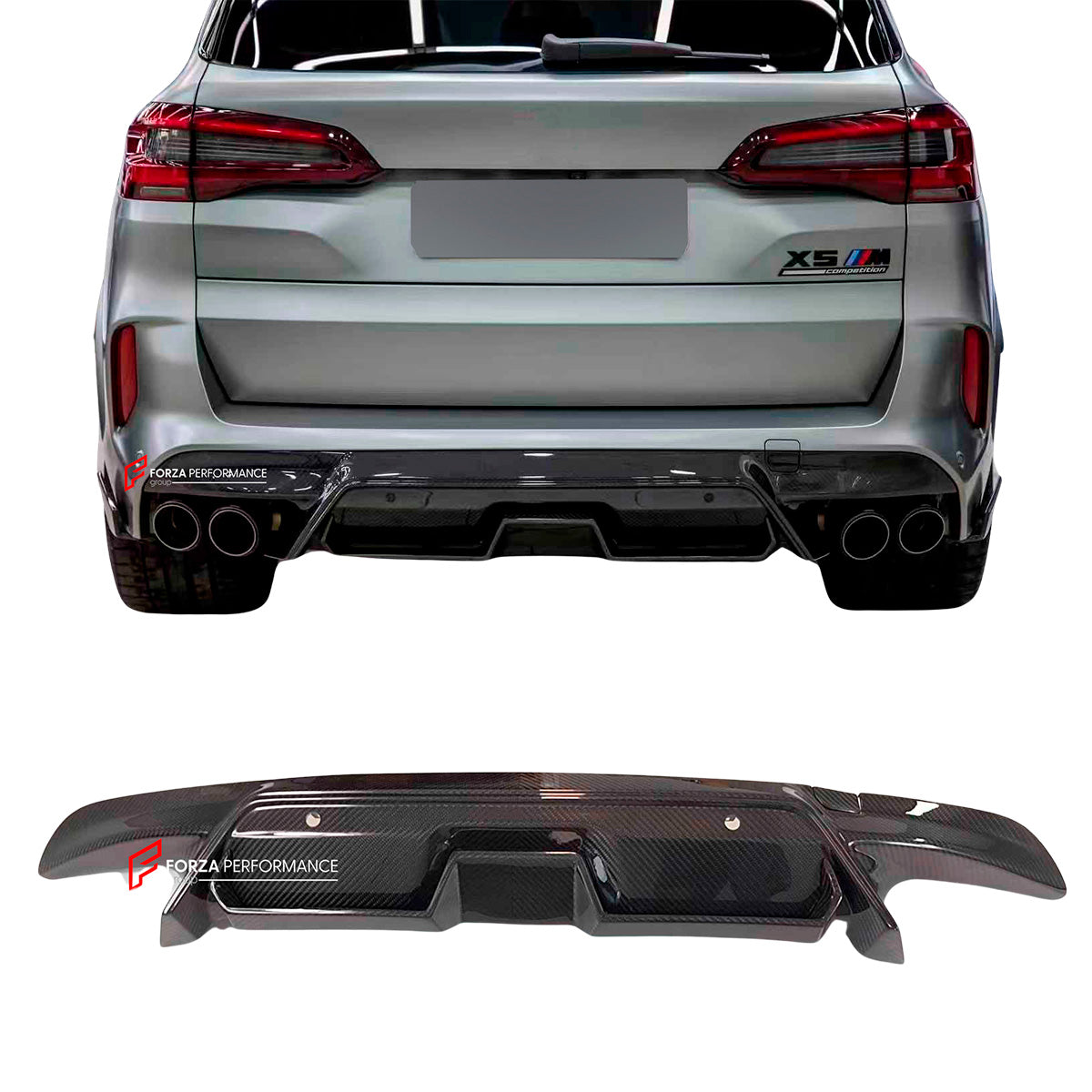 CARBON REAR DIFFUSER for BMW X5M F95 2019+ X6M F96 2020+
Set includes:
Rear Diffuser
Material: Dry Carbon
Note: Professional installation is required