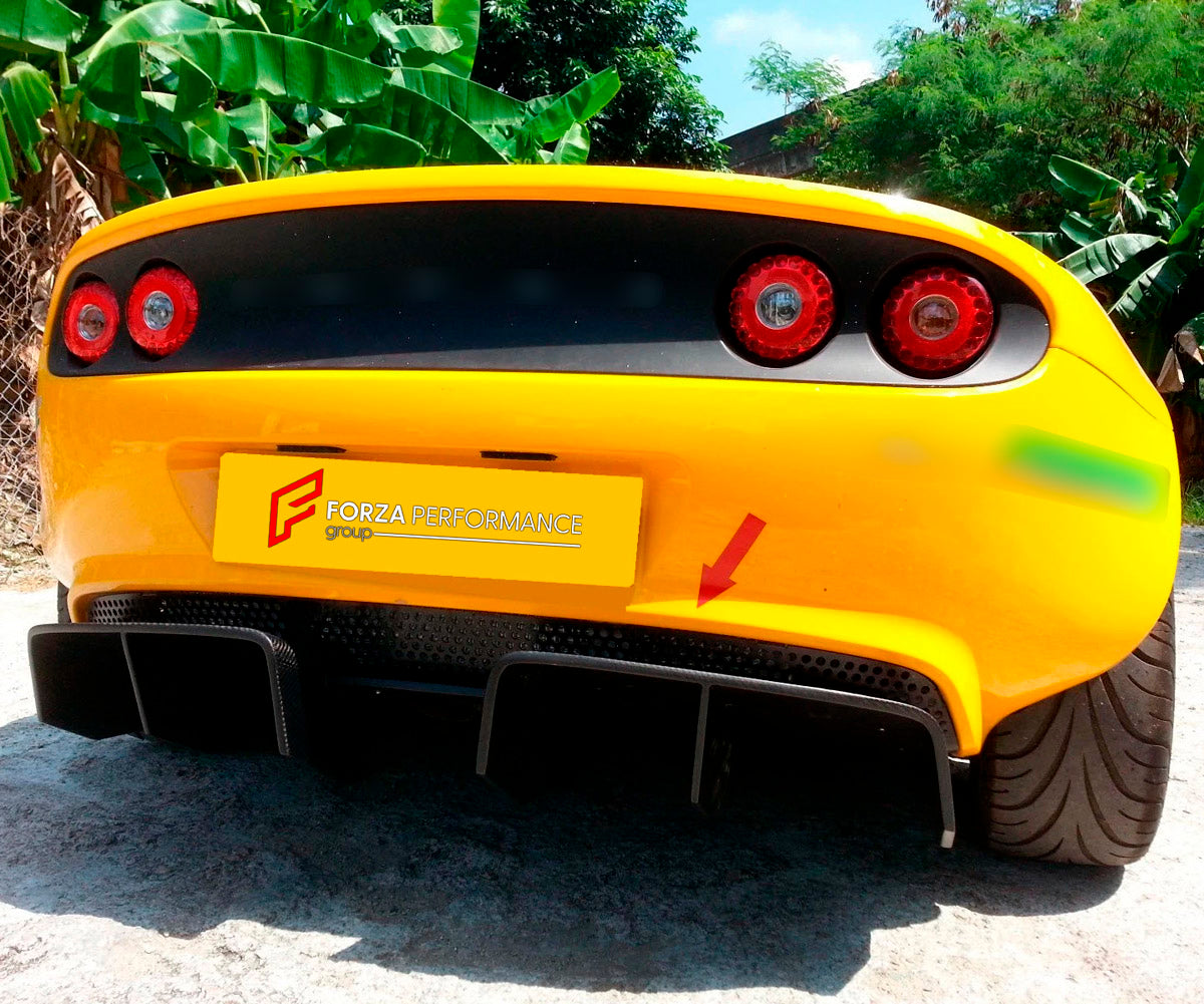 Carbon Rear Diffuser for Lotus Elise S S3 CUP R 2010 - 2021
Set includes:

Rear Diffuser
Material: Carbon

NOTE: Professional installation is required.