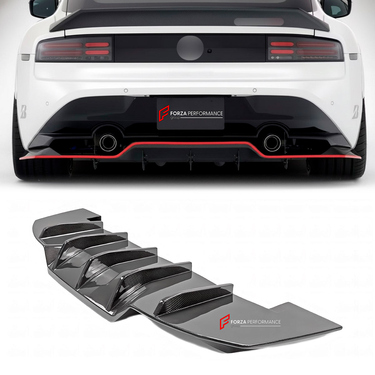CARBON Rear Diffuser for Nissan Fairlady Z RZ34 2022+
Set includes:

Rear Diffuser
Material: Carbon

NOTE: Professional installation is required.