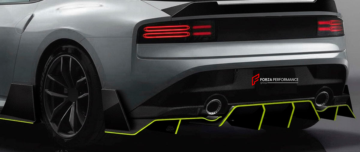 CARBON Rear Diffuser for Nissan Z 400Z 2022+
Set includes:

Rear Diffuser
Material: Carbon

NOTE: Professional installation is required.