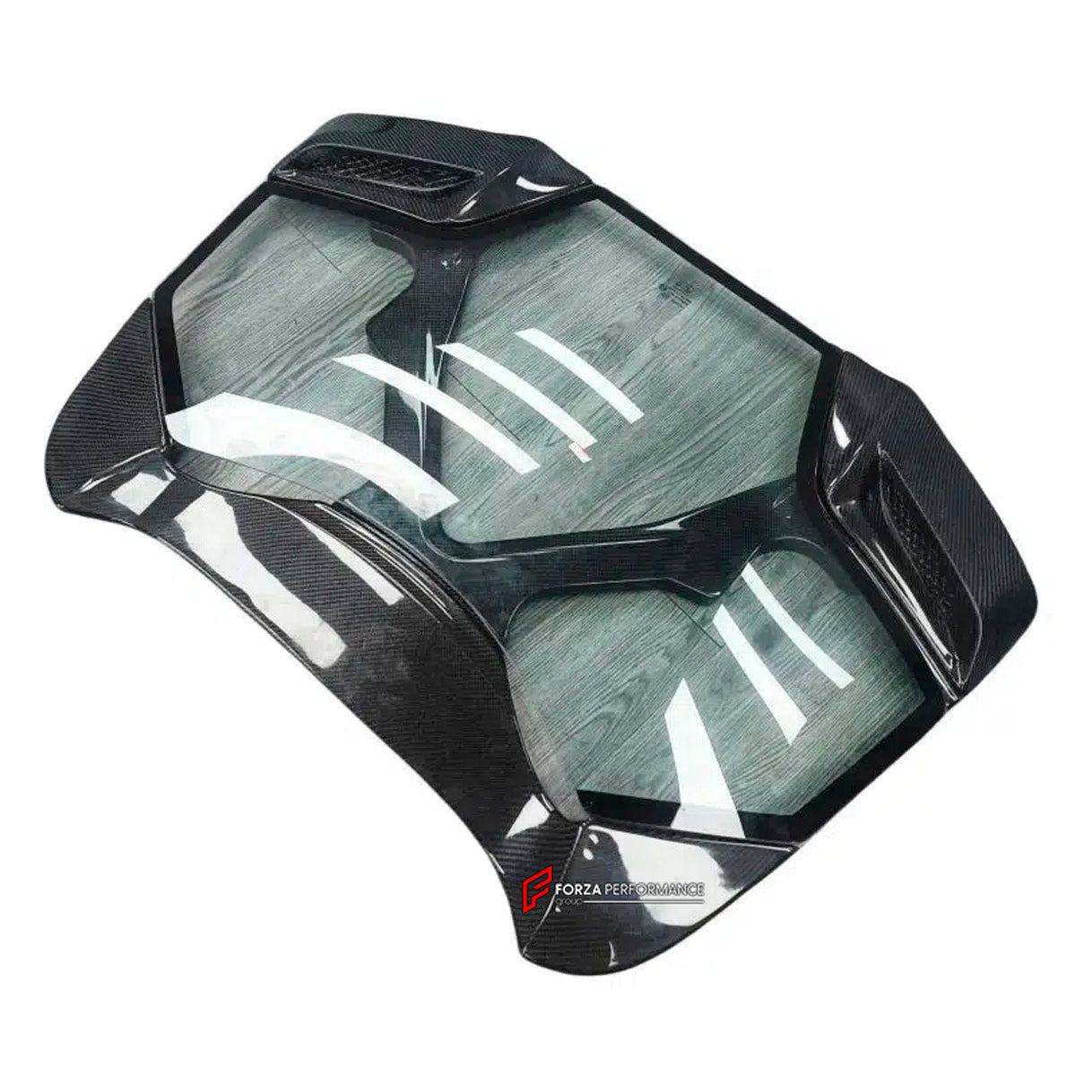 CARBON Rear Engine Hood Cover for Ferrari 488 GTB 2015 - 2020
Set includes:

Rear Engine Hood Cover
Material: Carbon

NOTE: Professional installation is required.