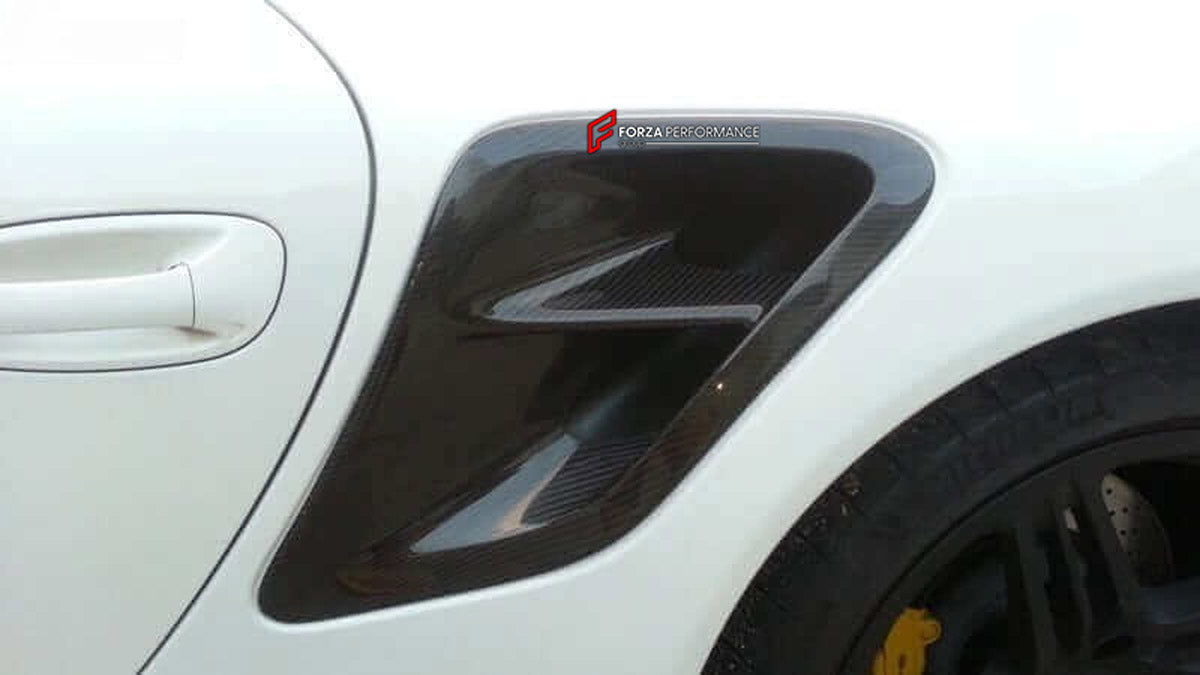 Carbon Rear Fender Air Scoop for Porsche 911 997 Turbo 2004 - 2013
Set includes:

Rear Fender Air Scoop
Material: Carbon

NOTE: Professional installation is required.