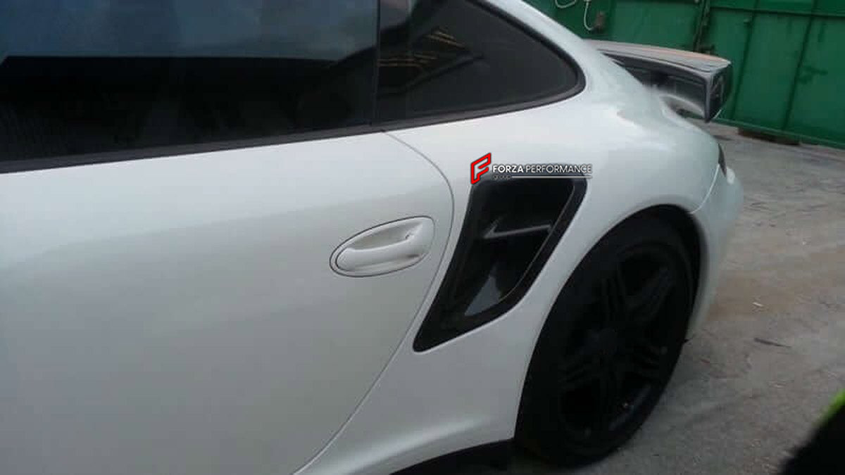 Carbon Rear Fender Air Scoop for Porsche 911 997 Turbo 2004 - 2013
Set includes:

Rear Fender Air Scoop
Material: Carbon

NOTE: Professional installation is required.