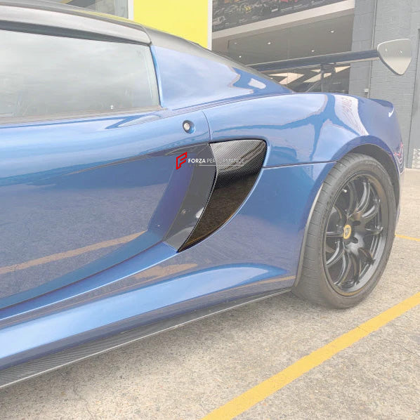 CARBON REAR SIDE AIR INTAKE SCOOP for LOTUS EXIGE 3 V6 350 2011 - 2021

Set Include:

Air Intakes

Material: Carbon


Note: Professional installation is required.

Why “Contact Us for Pricing”?

We don’t display fixed prices because our goal is to offer you the most competitive deal possible. Product costs often decrease over time, and by requesting a quote, you’ll receive our most up-to-date price on market.

SECURED PAYMENT METHODS&nbsp;
PayPal (+4.4% fee)
Visa / Mastercard / American Express (through Pay