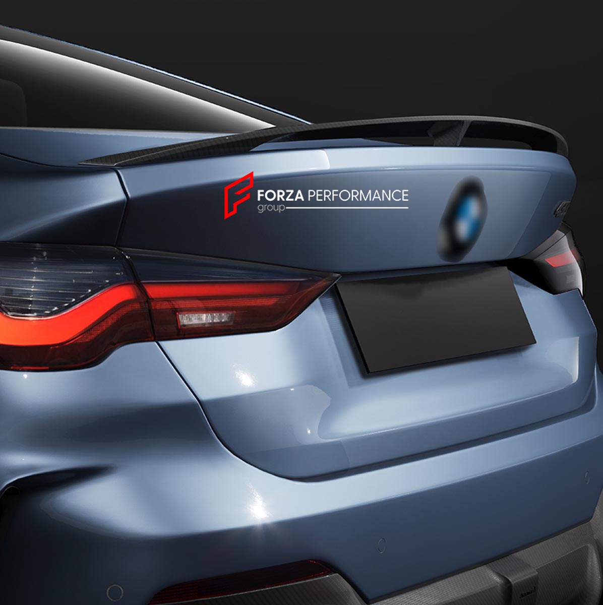 CARBON REAR SPOILER for BMW 4 SERIES G22 M4 G82 COUPE M440i 430i XDRIVE 2020 - 2024 FORZA PERFORMANCE Custom fit Dry Carbon Achen Cybe Achencybe Design Style
Set includes:

Rear Spoiler
Material: Carbon

NOTE: Professional installation is required.