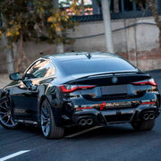CARBON REAR SPOILER for BMW 4 SERIES G22 M4 G82 COUPE M440i 430i XDRIVE 2020 - 2024 FORZA PERFORMANCE Custom fit Dry Carbon Achen Cybe Achencybe Design Style
Set includes:

Rear Spoiler
Material: Carbon

NOTE: Professional installation is required.