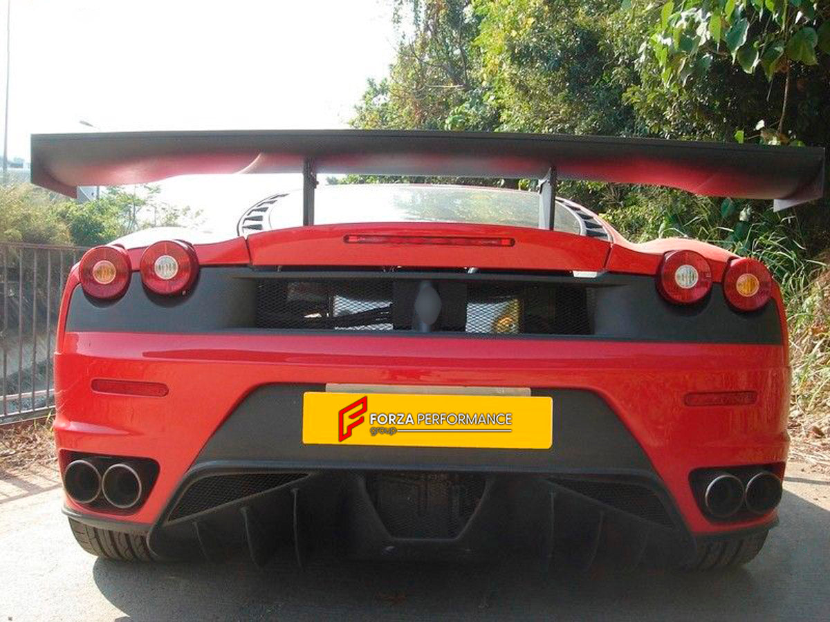 Carbon Rear Spoiler Wing for Ferrari F430
Set includes:

Rear Spoiler Wing
Material: Carbon

NOTE: Professional installation is required.