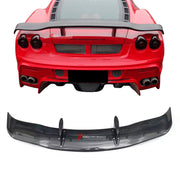 CARBON REAR SPOILER for FERRARI F430 2004 - 2009

Set includes:

Rear Spoiler

Material: Carbon fiber

NOTE: Professional installation is required.
