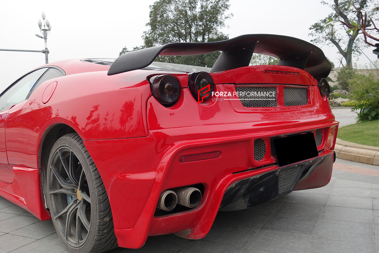 CARBON REAR SPOILER for FERRARI F430 2004 - 2009

Set includes:

Rear Spoiler

Material: Carbon fiber

NOTE: Professional installation is required.