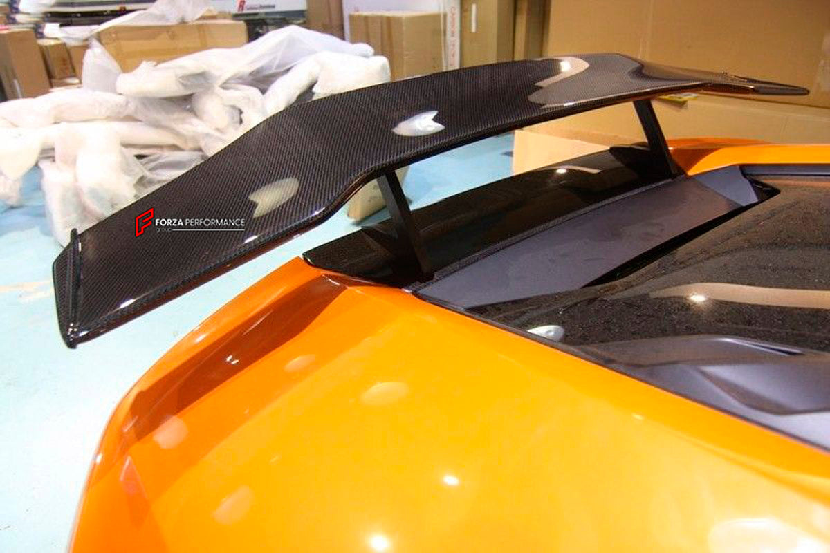 Carbon Rear Spoiler for Lamborghini Huracan LP580 LP610
Set includes:

Rear Spoiler
Material: Carbon

NOTE: Professional installation is required.
