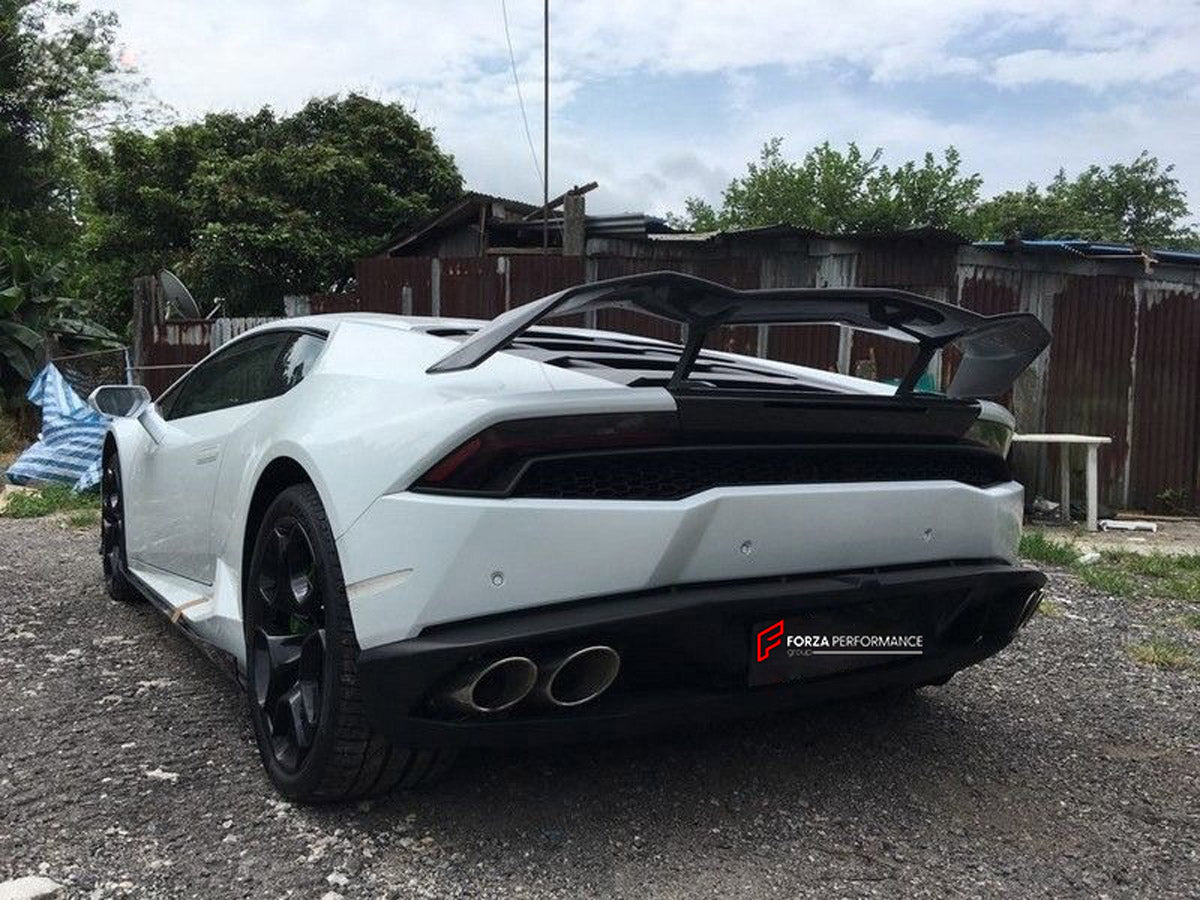 Carbon Rear Spoiler for Lamborghini Huracan LP580 LP610 YYW003
Set includes:

Rear Spoiler
Material: Carbon

NOTE: Professional installation is required.