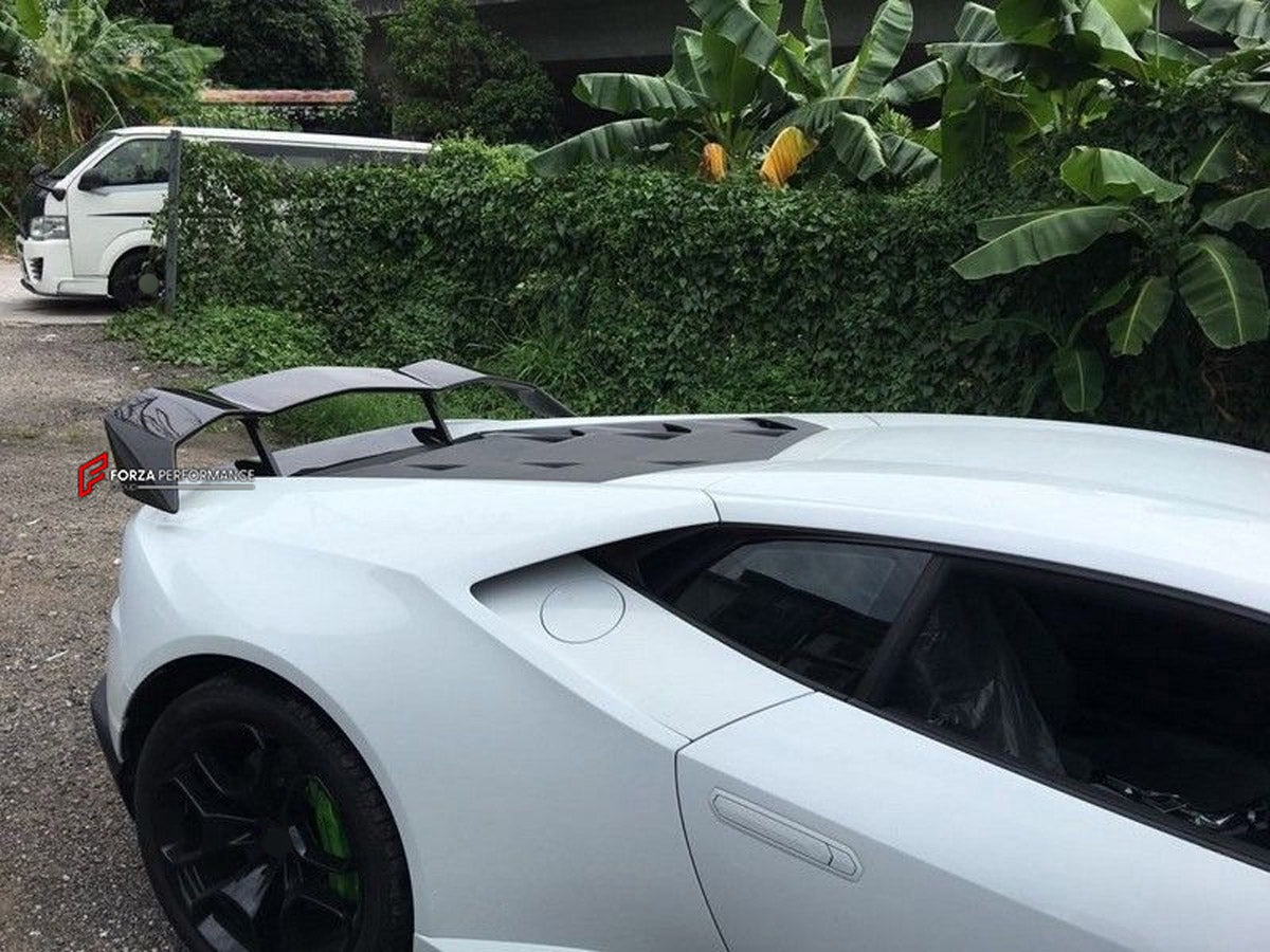 Carbon Rear Spoiler for Lamborghini Huracan LP580 LP610 YYW003
Set includes:

Rear Spoiler
Material: Carbon

NOTE: Professional installation is required.