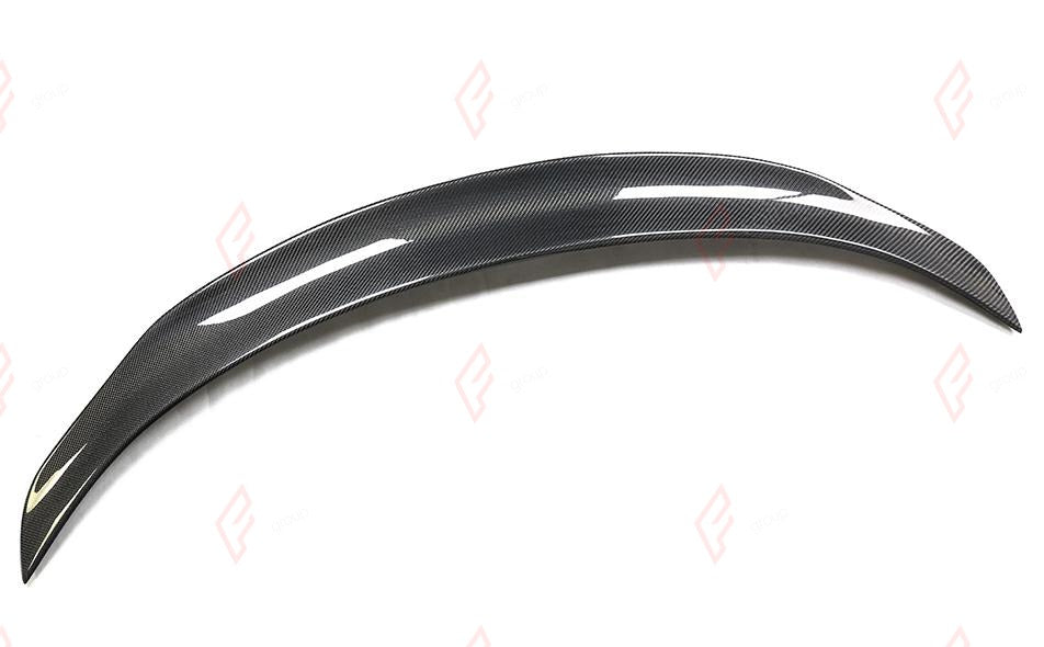 CARBON REAR SPOILER for TESLA MODEL 3 2017 - 2022 PSM Style
Set includes:

Rear Spoiler
Material: Carbon + FRP

NOTE: Add-on type - installs over the original part. Professional installation is required.