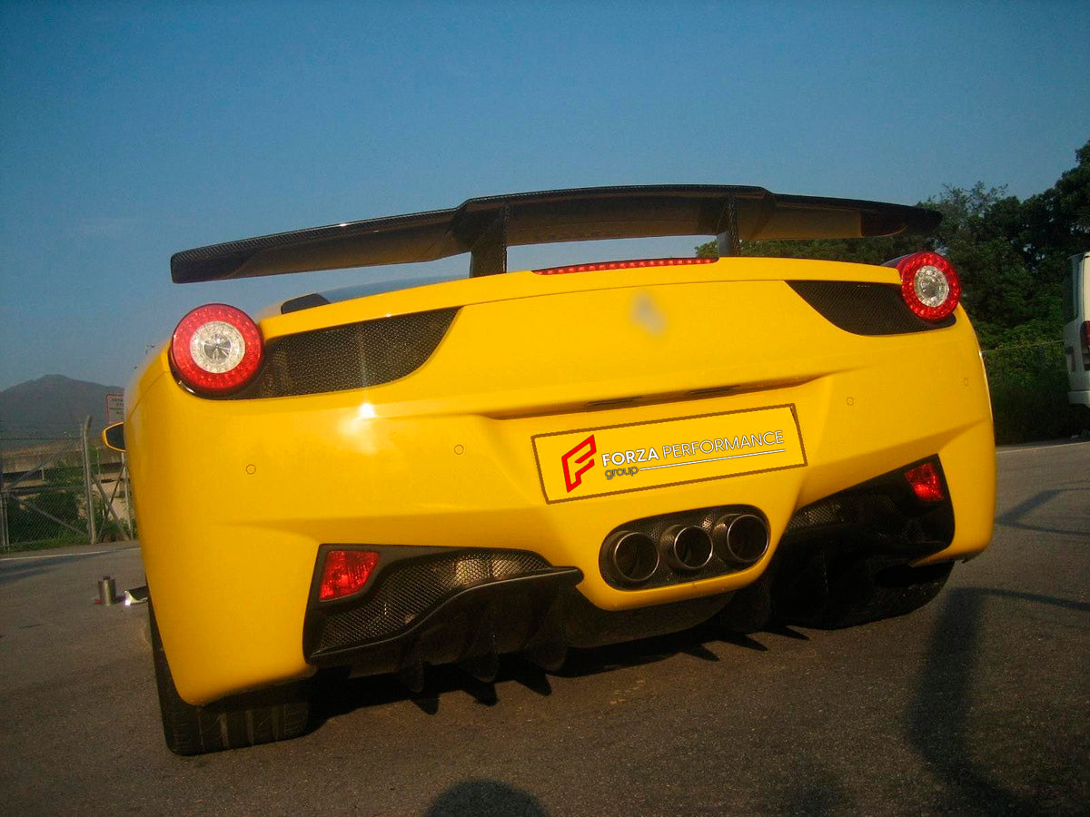 Carbon Rear Spoiler Wing for Ferrari 458 Italia
Set includes:

Rear Spoiler Wing
Material: Carbon

NOTE: Professional installation is required.