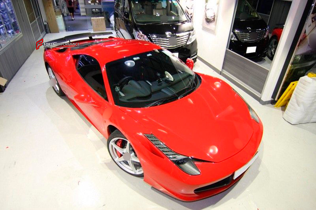 Carbon Rear Spoiler Wing for Ferrari 458 Italia R003G
Set includes:

Rear Spoiler Wing
Material: Carbon

NOTE: Professional installation is required.