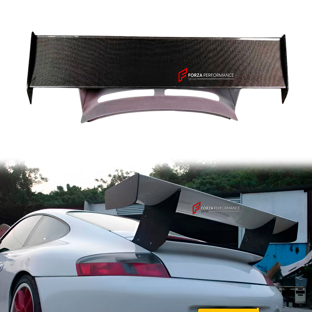 Carbon Rear Spoiler Wing for Porsche 911 996 GT3 1997 - 2006
Set includes:

Rear Spoiler Wing
Material: Carbon

NOTE: Professional installation is required.