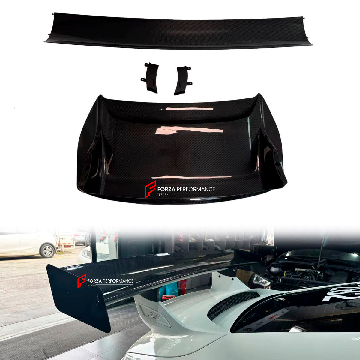 CARBON REAR TRUNK SPOILER for PORSCHE 991.1 991.2 GT3 2011 - 2020