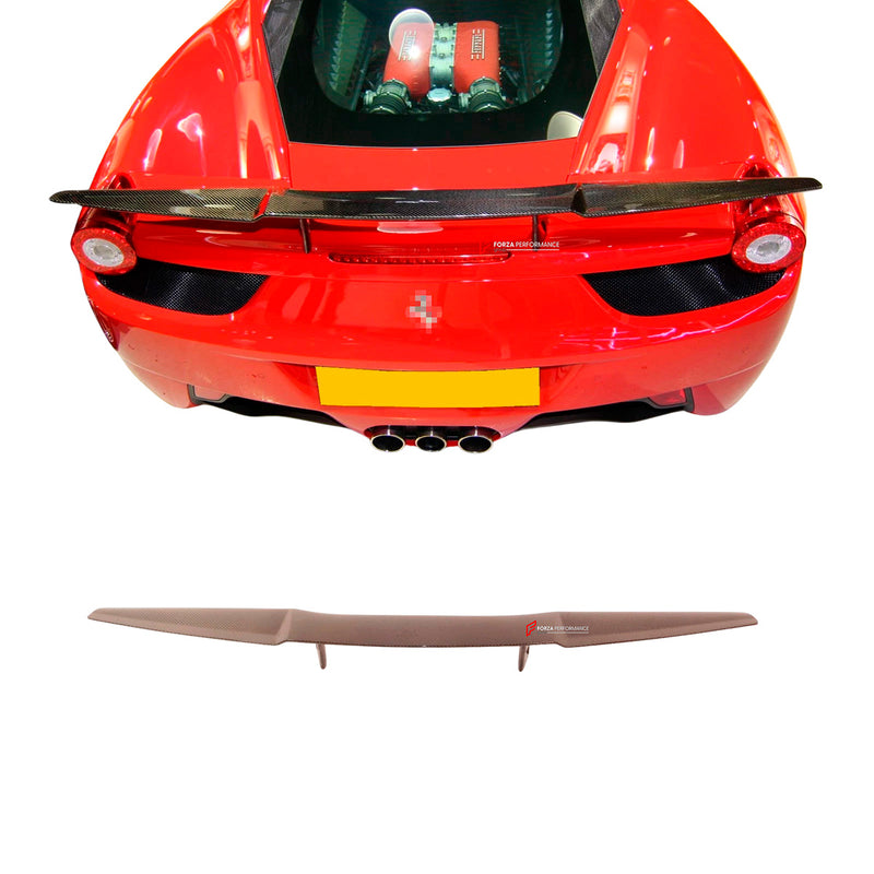 CARBON REAR WING SPOILER for FERRARI 458 ITALIA 2009 - 2015